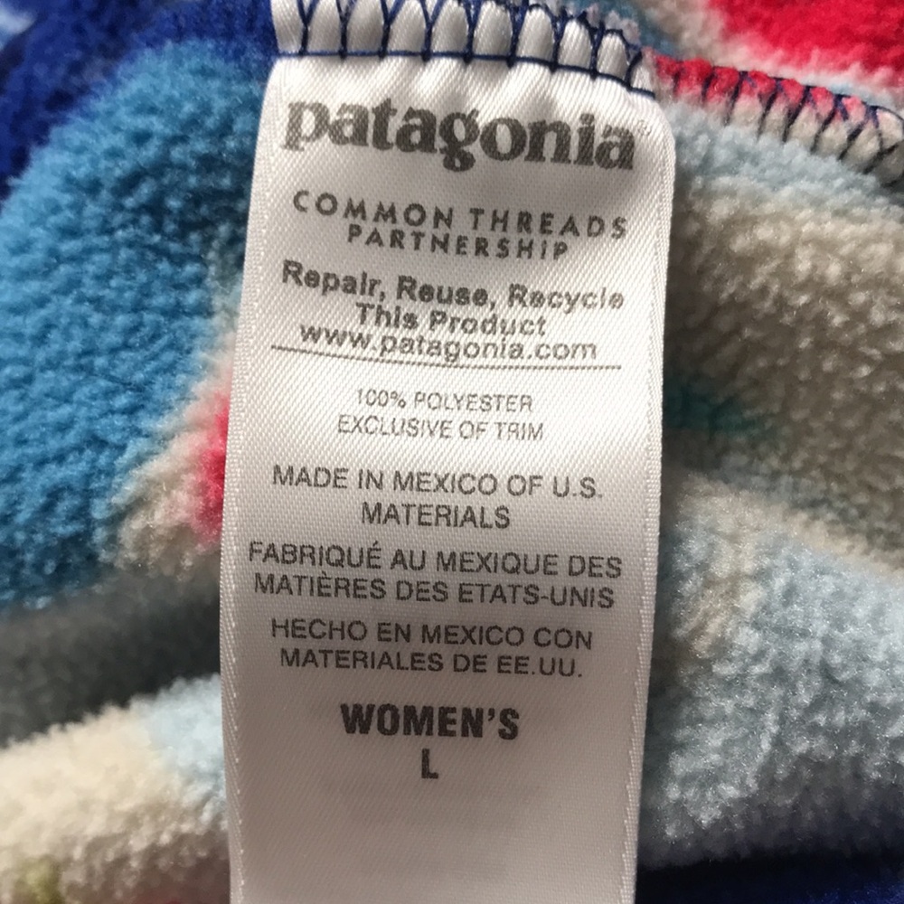 Patagonia Synchilla Multicolor Feather Pattern Sweater - Picture 9 of 9